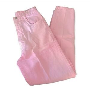♡ Vintage ♡ Rio by Stephen Mardon High Waisted Pink Tapered Mom Jeans Size 28